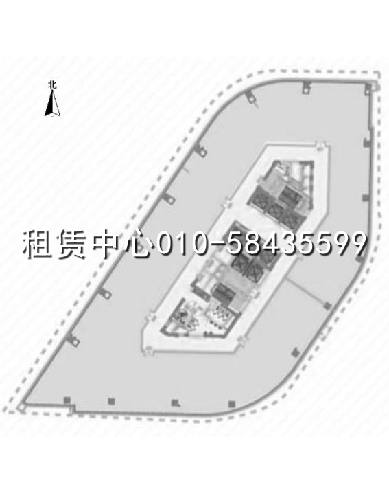 苏宁生活广场8-19F平面图